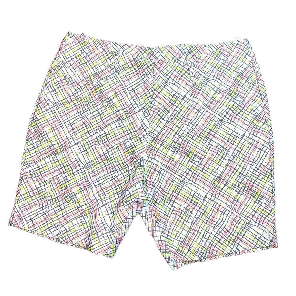 Page & Tuttle Wm’s Sz 14 Multi Neon Abstract Athletic Golf Shorts